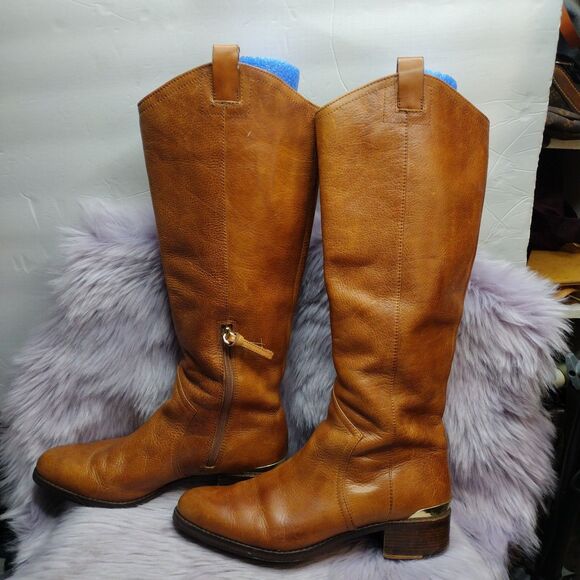 Louise Et Cie Tall Leather Riding Equestrian Boots Womens Size 8.5 Brown - Picture 1 of 9